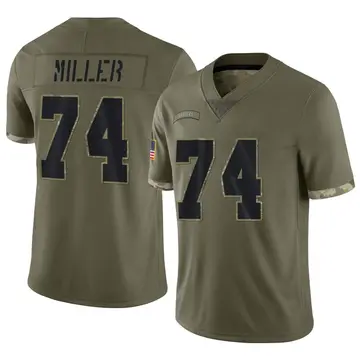 Nike Kolton Miller Men's Limited Las Vegas Raiders Olive 2022 Salute To Service Jersey