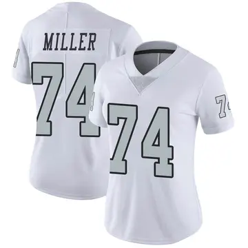 Nike Kolton Miller Women's Limited Las Vegas Raiders White Color Rush Jersey