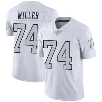 Nike Kolton Miller Youth Limited Las Vegas Raiders White Color Rush Jersey