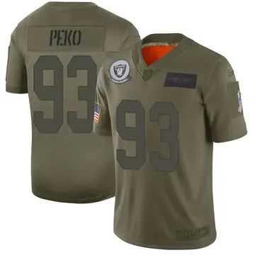 Nike Kyle Peko Men's Limited Las Vegas Raiders Camo 2019 Salute to Service Jersey
