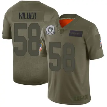 Nike Kyle Wilber Men's Limited Las Vegas Raiders Camo 2019 Salute to Service Jersey