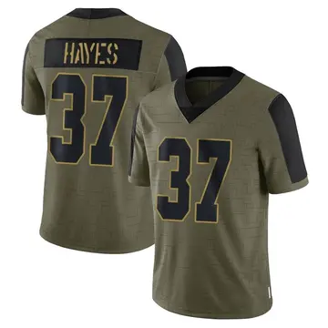 Nike Lester Hayes Men's Limited Las Vegas Raiders Olive 2021 Salute To Service Jersey