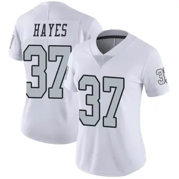 Nike Lester Hayes Women's Limited Las Vegas Raiders White Color Rush Jersey