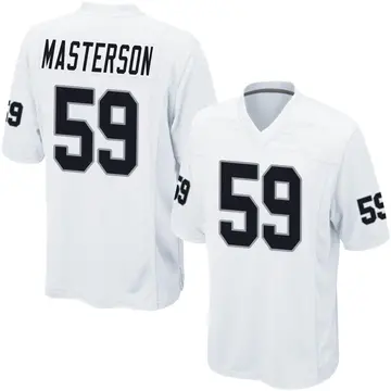 Nike Luke Masterson Men's Game Las Vegas Raiders White Jersey