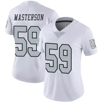 Nike Luke Masterson Women's Limited Las Vegas Raiders White Color Rush Jersey