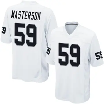 Nike Luke Masterson Youth Game Las Vegas Raiders White Jersey