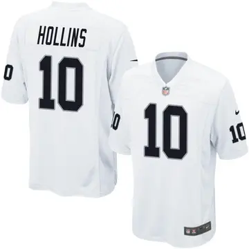 Nike Mack Hollins Men's Game Las Vegas Raiders White Jersey
