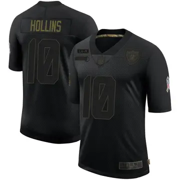 Nike Mack Hollins Men's Limited Las Vegas Raiders Black 2020 Salute To Service Jersey