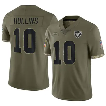 Nike Mack Hollins Youth Limited Las Vegas Raiders Olive 2022 Salute To Service Jersey