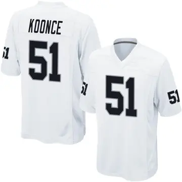 Nike Malcolm Koonce Men's Game Las Vegas Raiders White Jersey