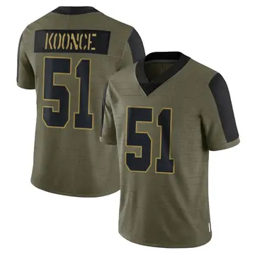 Nike Malcolm Koonce Men's Limited Las Vegas Raiders Olive 2021 Salute To Service Jersey