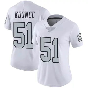 Nike Malcolm Koonce Women's Limited Las Vegas Raiders White Color Rush Jersey