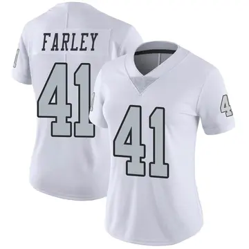 Nike Matthias Farley Women's Limited Las Vegas Raiders White Color Rush Jersey