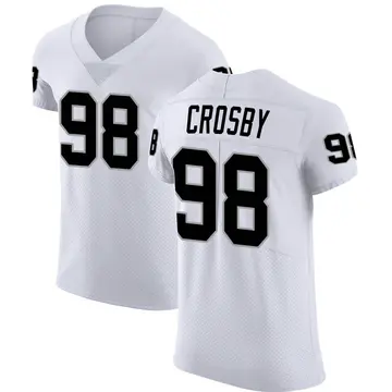 Nike Maxx Crosby Men's Elite Las Vegas Raiders White Vapor Untouchable Jersey