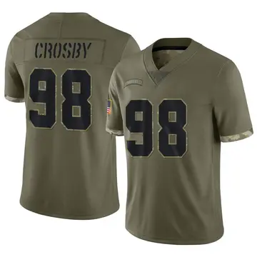 Nike Maxx Crosby Youth Limited Las Vegas Raiders Olive 2022 Salute To Service Jersey