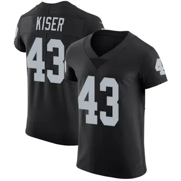 Nike Micah Kiser Men's Elite Las Vegas Raiders Black Team Color Vapor Untouchable Jersey