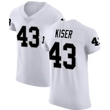 Nike Micah Kiser Men's Elite Las Vegas Raiders White Vapor Untouchable Jersey