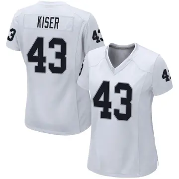 Nike Micah Kiser Women's Game Las Vegas Raiders White Jersey