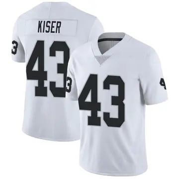 Nike Micah Kiser Youth Limited Las Vegas Raiders White Vapor Untouchable Jersey