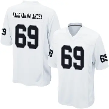 Nike Myron Tagovailoa-Amosa Men's Game Las Vegas Raiders White Jersey