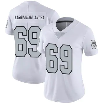 Nike Myron Tagovailoa-Amosa Women's Limited Las Vegas Raiders White Color Rush Jersey