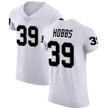 Nike Nate Hobbs Men's Elite Las Vegas Raiders White Vapor Untouchable Jersey