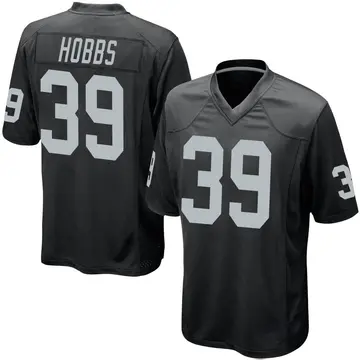 Nike Nate Hobbs Men's Game Las Vegas Raiders Black Team Color Jersey