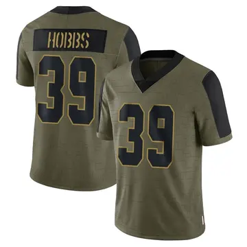 Nike Nate Hobbs Men's Limited Las Vegas Raiders Olive 2021 Salute To Service Jersey