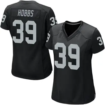 Nike Nate Hobbs Women's Game Las Vegas Raiders Black Team Color Jersey