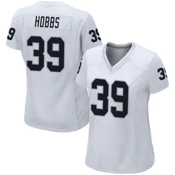 Nike Nate Hobbs Women's Game Las Vegas Raiders White Jersey