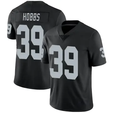 Nike Nate Hobbs Youth Limited Las Vegas Raiders Black Team Color Vapor Untouchable Jersey