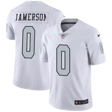 Nike Natrell Jamerson Men's Limited Las Vegas Raiders White Color Rush Jersey