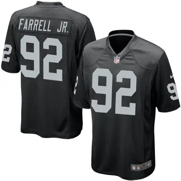 Nike Neil Farrell Jr. Men's Game Las Vegas Raiders Black Team Color Jersey