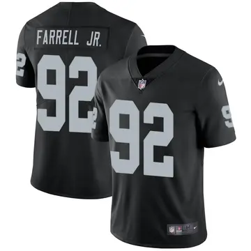 Nike Neil Farrell Jr. Men's Limited Las Vegas Raiders Black Team Color Vapor Untouchable Jersey