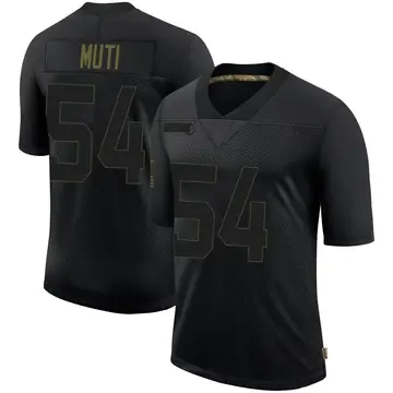 Nike Netane Muti Men's Limited Las Vegas Raiders Black 2020 Salute To Service Jersey