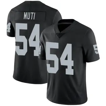 Nike Netane Muti Men's Limited Las Vegas Raiders Black Team Color Vapor Untouchable Jersey