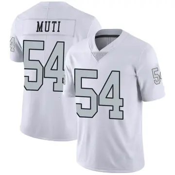 Nike Netane Muti Men's Limited Las Vegas Raiders White Color Rush Jersey