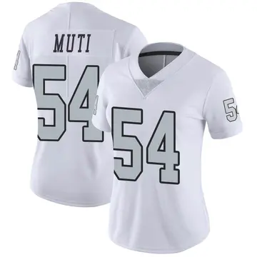 Nike Netane Muti Women's Limited Las Vegas Raiders White Color Rush Jersey