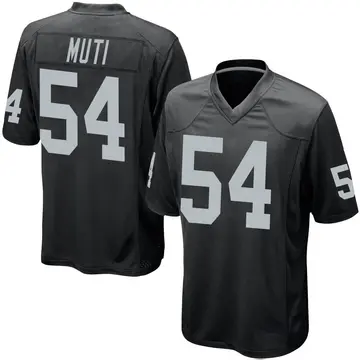 Nike Netane Muti Youth Game Las Vegas Raiders Black Team Color Jersey