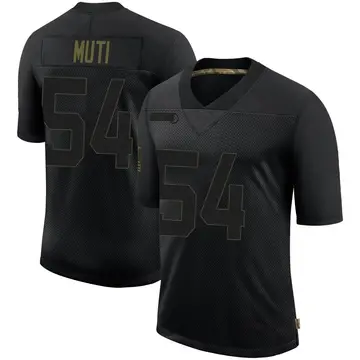 Nike Netane Muti Youth Limited Las Vegas Raiders Black 2020 Salute To Service Jersey