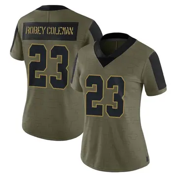 Nike Nickell Robey-Coleman Women's Limited Las Vegas Raiders Olive 2021 Salute To Service Jersey