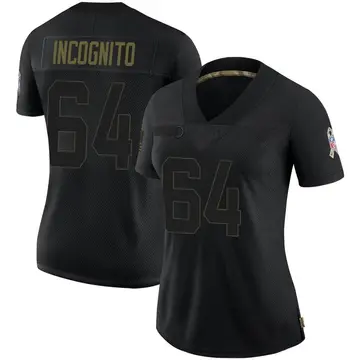Nike Richie Incognito Women's Limited Las Vegas Raiders Black 2020 Salute To Service Jersey