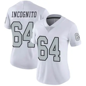 Nike Richie Incognito Women's Limited Las Vegas Raiders White Color Rush Jersey