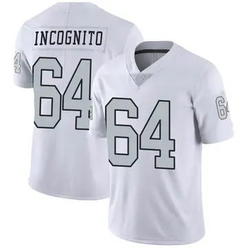 Nike Richie Incognito Youth Limited Las Vegas Raiders White Color Rush Jersey