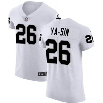 Nike Rock Ya-Sin Men's Elite Las Vegas Raiders White Vapor Untouchable Jersey
