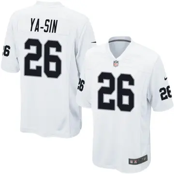 Nike Rock Ya-Sin Men's Game Las Vegas Raiders White Jersey