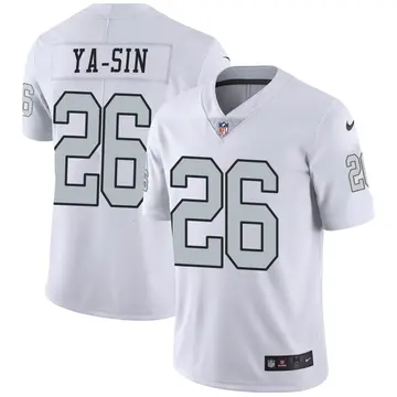 Nike Rock Ya-Sin Men's Limited Las Vegas Raiders White Color Rush Jersey