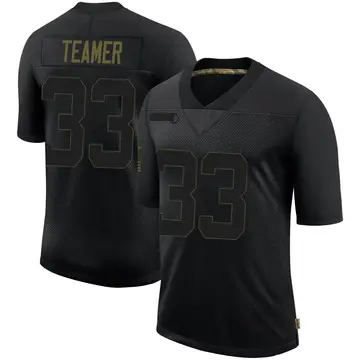Nike Roderic Teamer Men's Limited Las Vegas Raiders Black 2020 Salute To Service Jersey