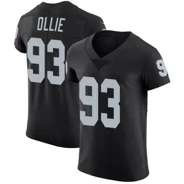 Nike Ronald Ollie Men's Elite Las Vegas Raiders Black Team Color Vapor Untouchable Jersey