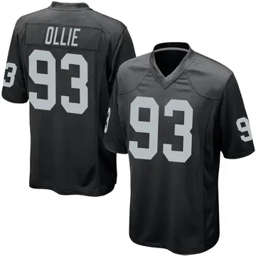 Nike Ronald Ollie Men's Game Las Vegas Raiders Black Team Color Jersey